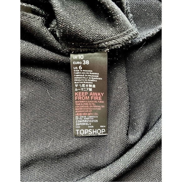 🛍 Topshop Metallic Silver Plunge Front Playsuit - Picture 10 of 10